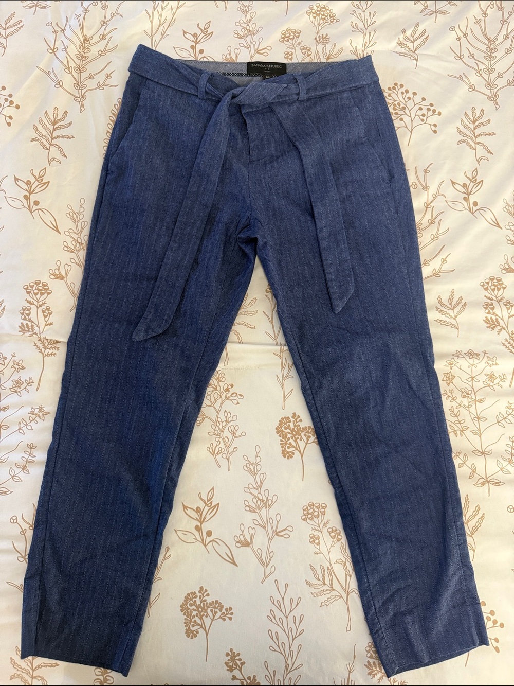 Banana Republic Men’s Indigo Blue Tie-Waist Chinos
